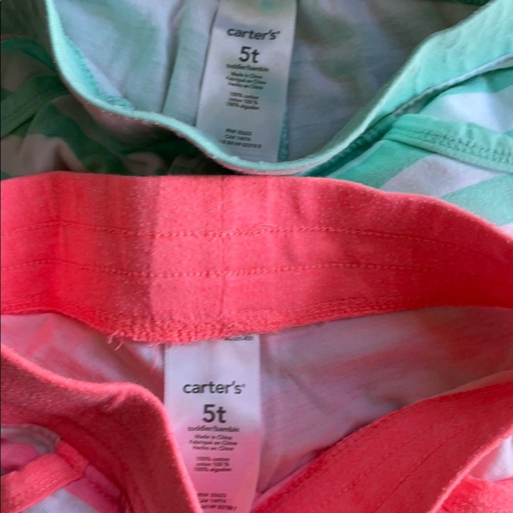 Carter’s girls striped neon shorts bundle 5T - Picture 5 of 5